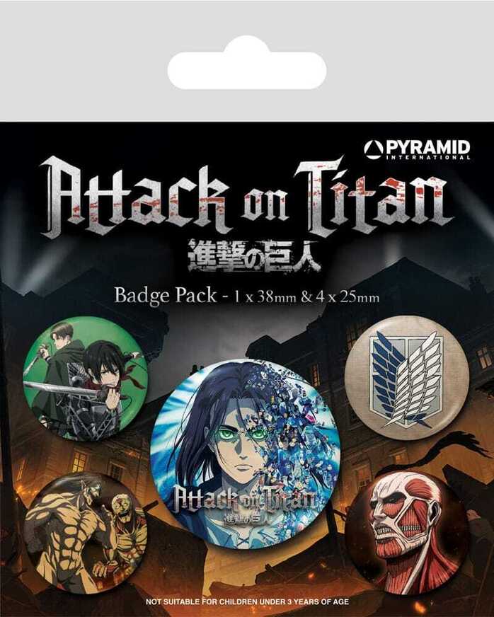 Attack on Titan Pin-Back Buttons 5-Pack Season 4 - BP80774