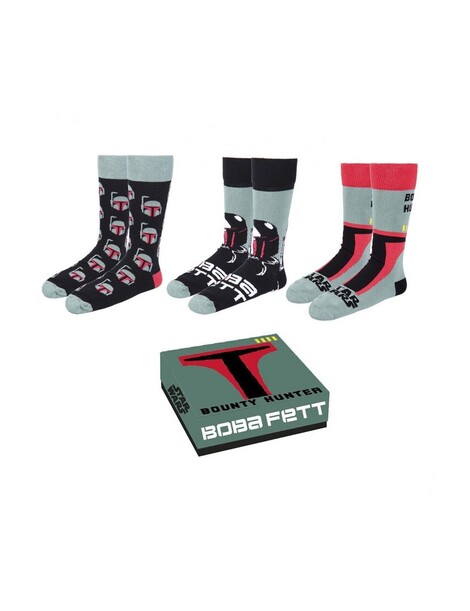 Star Wars Boba Fett 3 Pairs socks set (black/red)- 2200008770