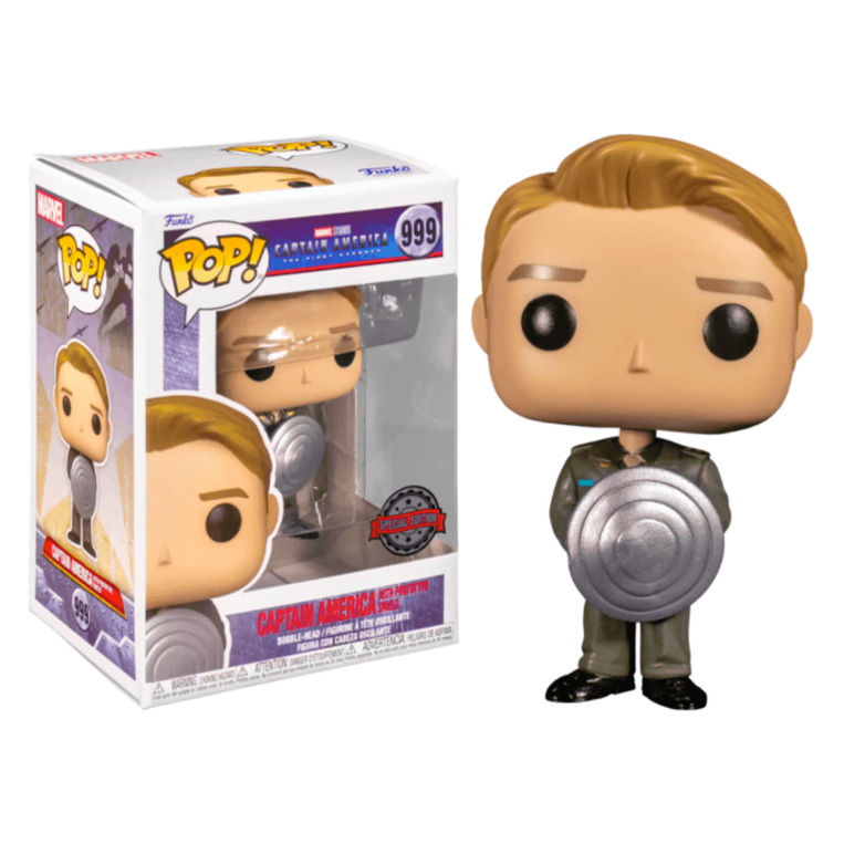 Funko POP! Marvel - Captain America with Prototype Shield #999 Bobble-Head (Exclusive)