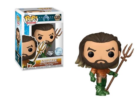 Funko POP! Aquaman and the Lost Kingdom - Aquaman (Diamond Collection) #1301 (Exclusive) Figure