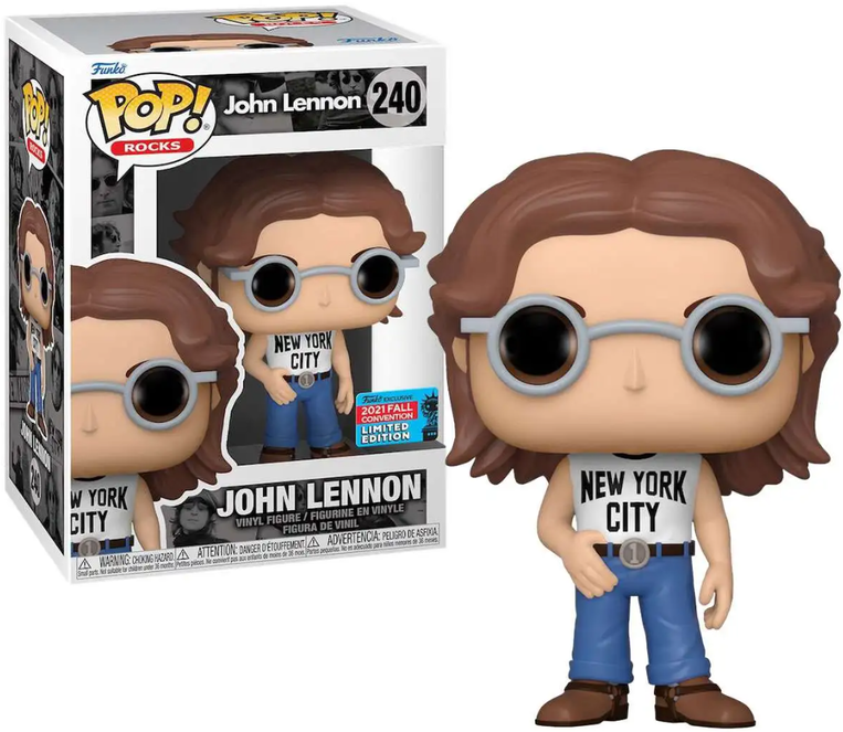 Funko POP! Rocks: John Lennon - John Lennon (NYC Shirt) #240 Figure (ECCC 2021 Exclusive)