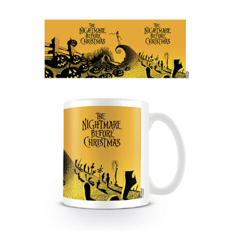 Nightmare Before Christmas Graveyard Scene Yellow Mug - MG24420