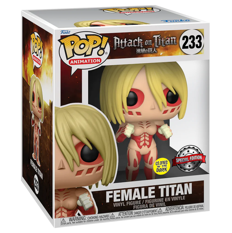 Funko POP! Attack on Titan - Female Titan (GITD) #233 Supersized Figure (Exclusive)