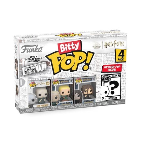 Funko Bitty POP! Harry Potter - Lord Voldemort, Draco Malfoy, Bellatrix Lestrange & Chase Mystery 4-Pack Figures