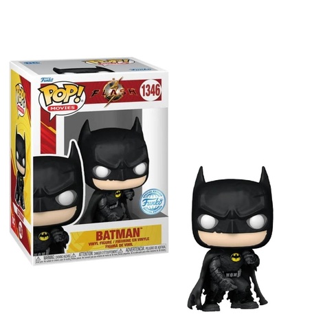 Funko POP! DC Heroes: The Flash - Batman (Michael Keaton) Battle Damaged #1346 (Exclusive) Figure