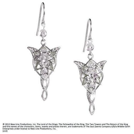 Lord of the Rings Arwens Evenstar Sterling Silver Earrings - NN2987