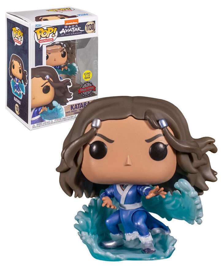 Funko Pop! Animation: Avatar The Last Airbender – Katara (Metallic) (Glows in the Dark) Special Edition #1130 Vinyl Figure