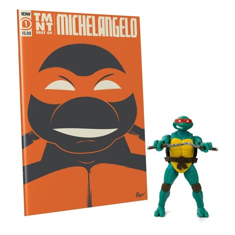 Teenage Mutant Ninja Turtles BST AXN x IDW Action Figure & Comic Book Michelangelo Exclusive 13 cm - TLSBATMNTMICCOM01