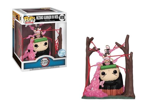 Funko POP! Deluxe: Demon Slayer Kimetsu no Yaiba - Nezuko Kamado in Web (GITD) #1418 (Exclusive) Figure