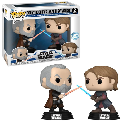 Funko POP! Star Wars - Count Dooku vs Anakin Skywalker 2-Pack (Exclusive) Figures