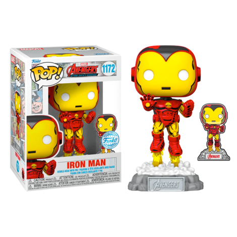 Funko POP! Marvel: Avengers - Iron Man with Pin #1172 (Exclusive) Figure